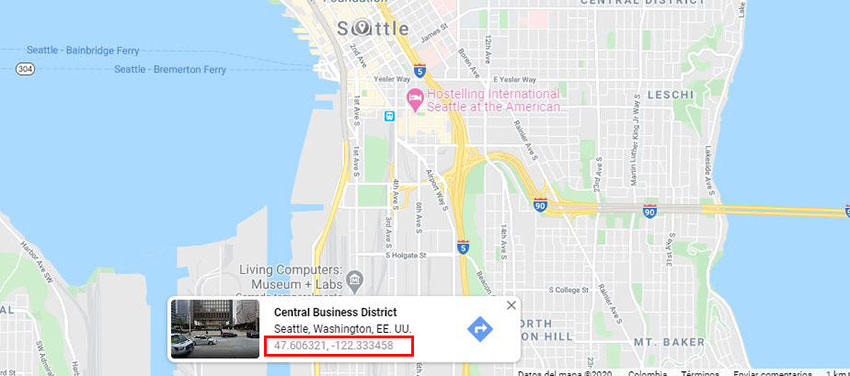 ubicacion que quieres mover en el mapa