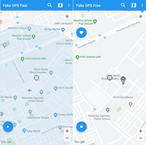 seleccionar un lugar al que quieres ir en fakegps free