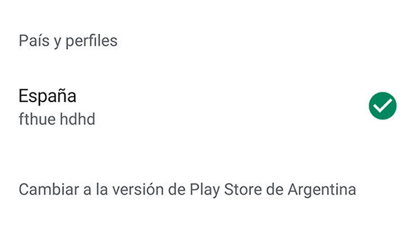 cambiar pais en google play