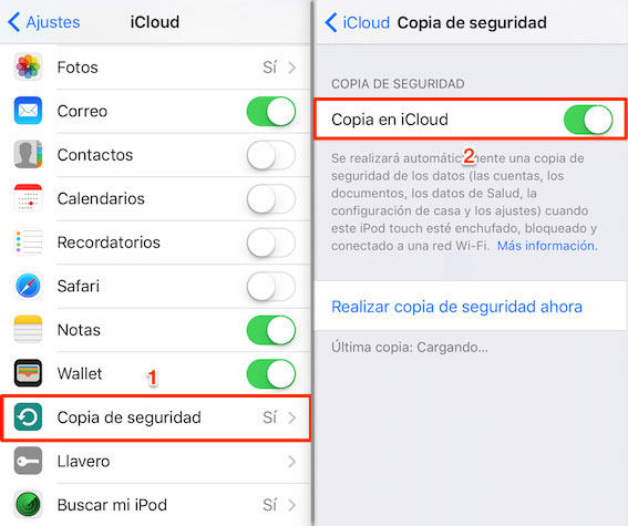 realiza copia de seguridad whatsapp en icloud