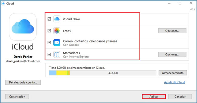 sincronizar iphone con la computadora por icloud