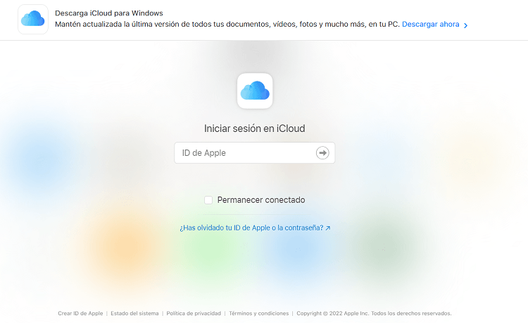 iniciar icloud