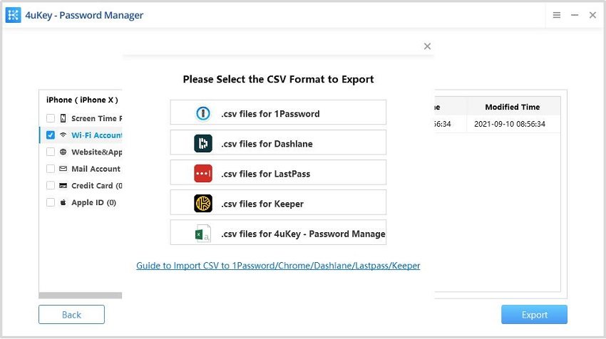 exportar contraseñas - guía del gestor de contraseñas de ios