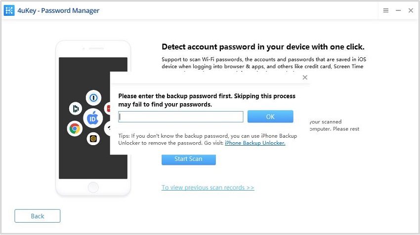 desbloquear contraseña de respaldo - guía del gestor de contraseñas de ios