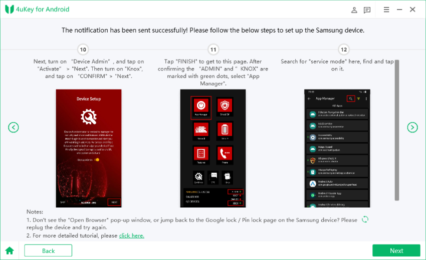 turn on device admin and knox alliance shield 4ukey for android