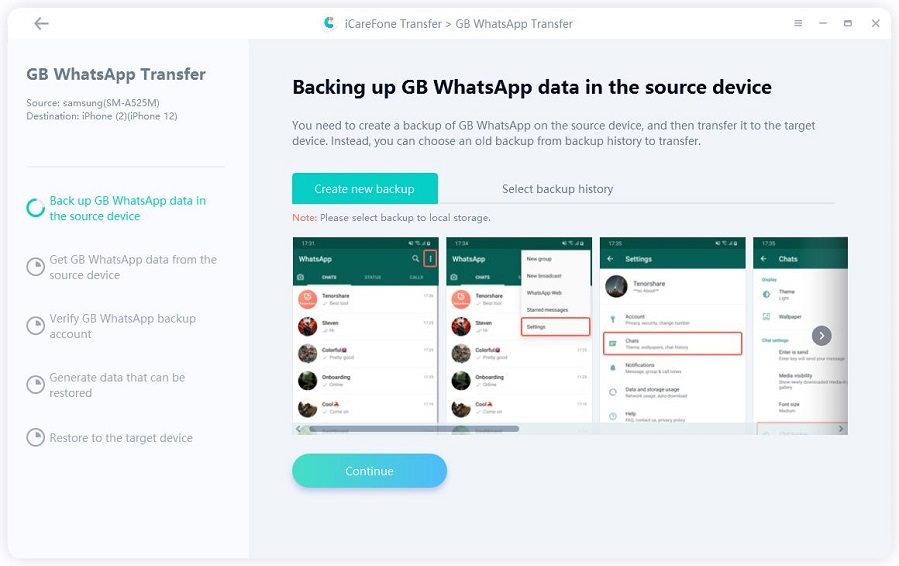 transfer Android GB WhatsApp to iPhone