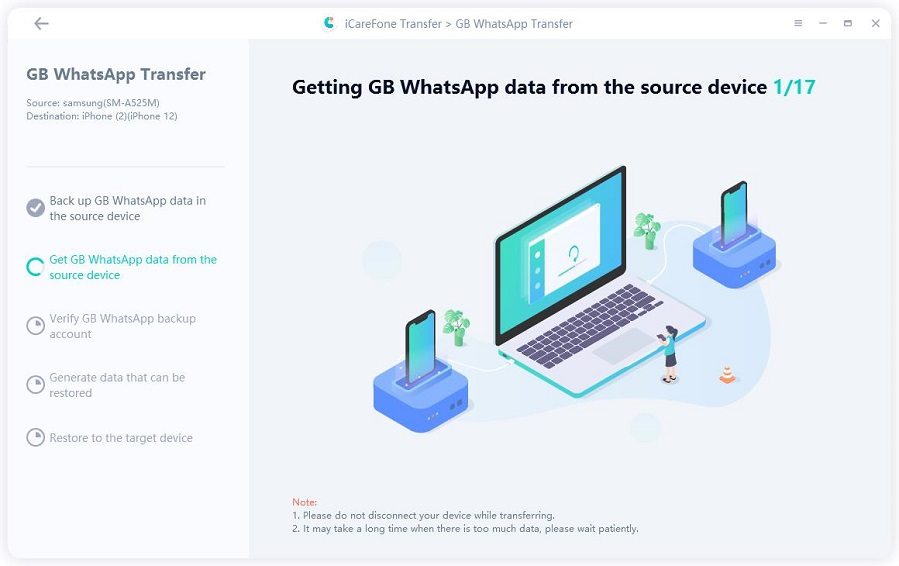 transfer Android GB WhatsApp to iPhone