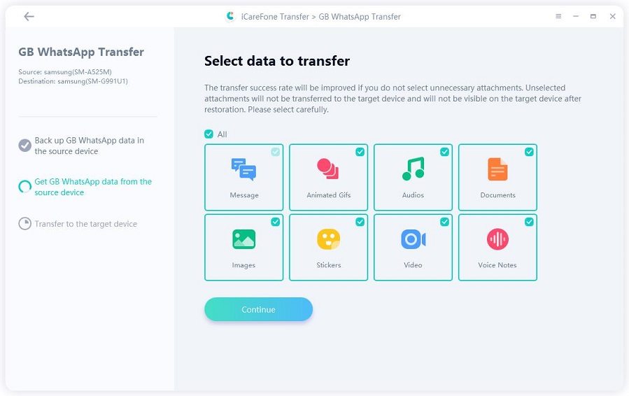 transfer Android GB WhatsApp to Android WhatsApp