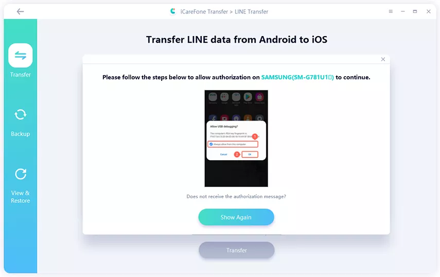 guía de transferencia de icarefone - depuracion usb android