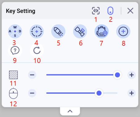 configuración de las teclas del teclado del juego