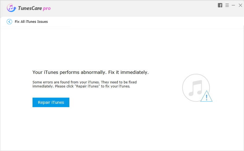 repair abnormal itunes