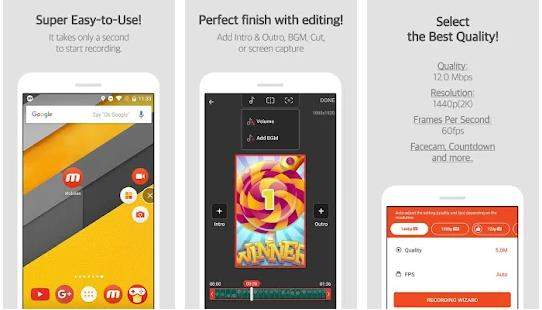 aplicación de grabación de pantalla para android