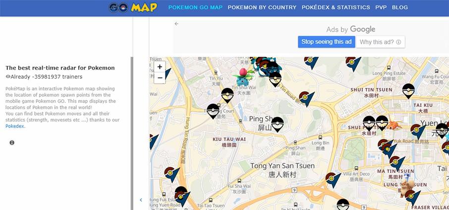pokemon go mapas