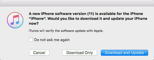 actualizar iphone a través de itunes