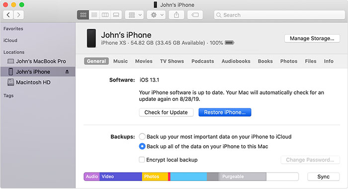 using itunes to restore iphone