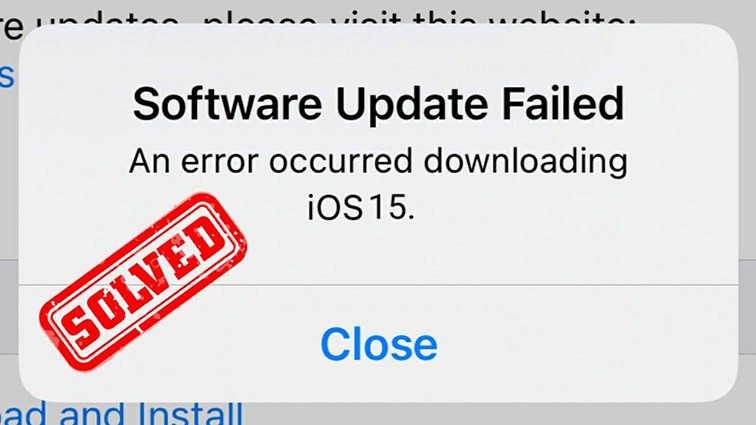 ios 15 software update failed
