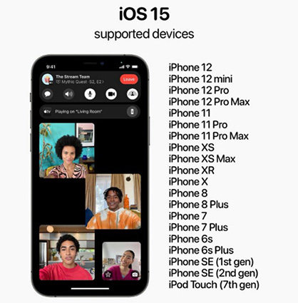 ios 15 supported devices