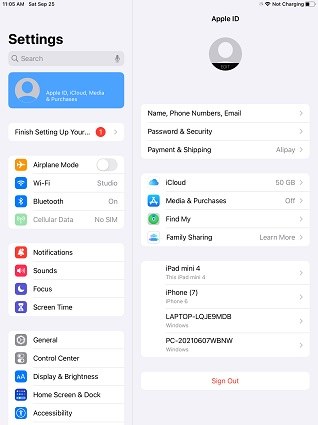 descoenctar apple id