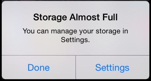ios 15 Storage Almost Full