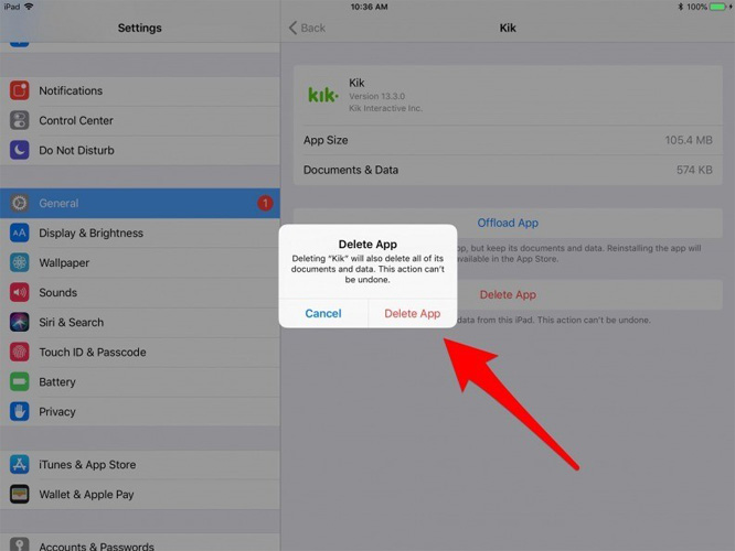delete apps on ipad