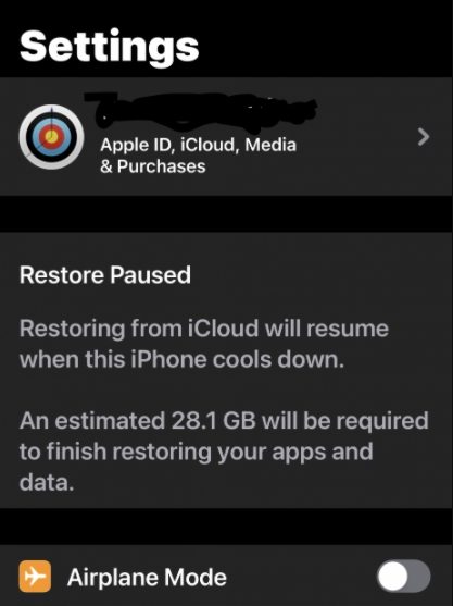iphone 13 overheating when restoring from icloud backup