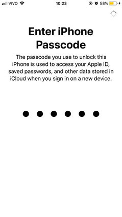 atascado en ingresar el código de acceso del iphone