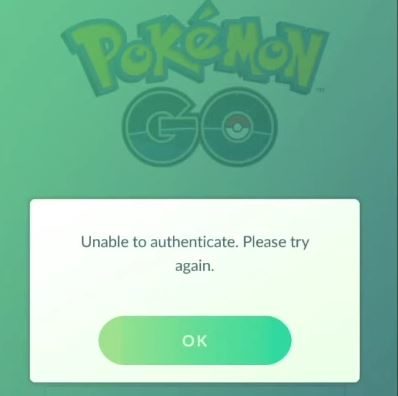error de pokemon go