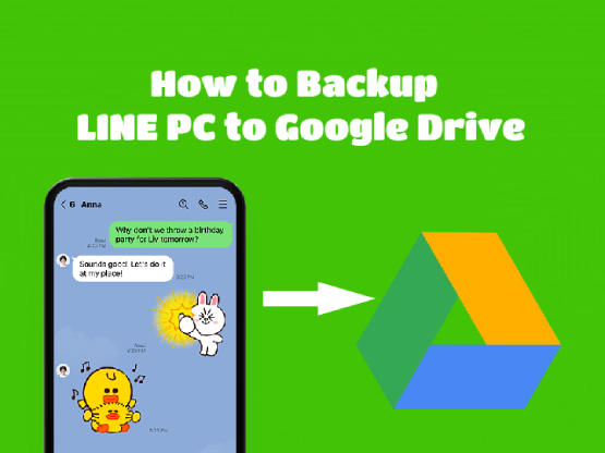respaldar line en pc a google drive