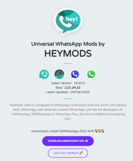 gbwhatsapp apk descargar por heymods