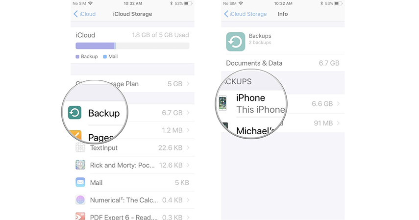 eliminar copias de seguridad icloud 2