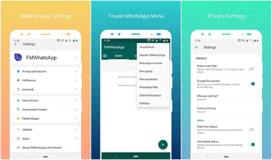 capturas de pantalla de fmwhatsapp ultima version