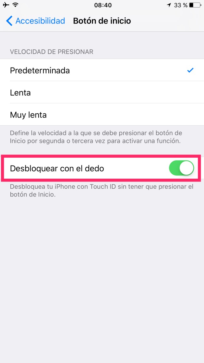 deslizar para desbloquear ios 10