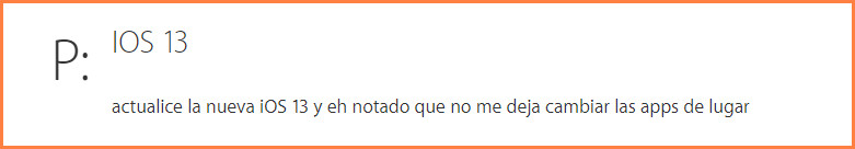no me deja cambiar las apps de lugar