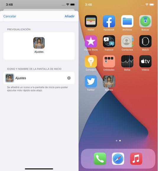 modificar foto de iconos apps