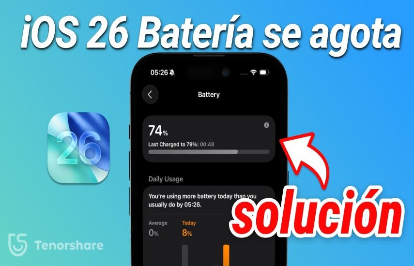 consumo de batería en ios 26