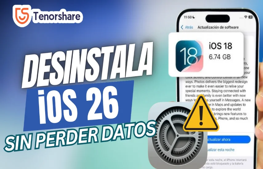 bajar de iOS 26 beta a 18