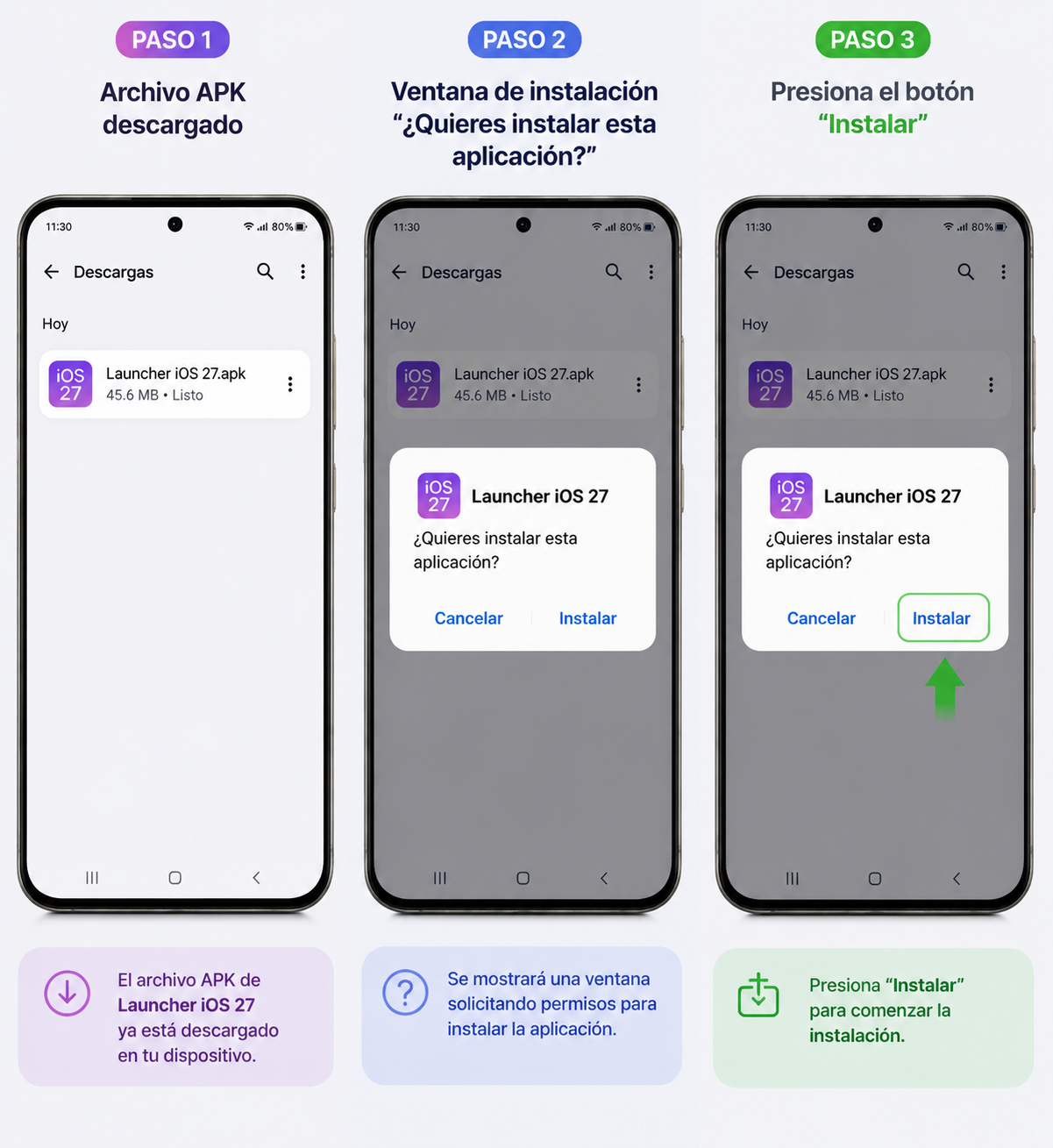 Descarga un launcher estilo iOS 27