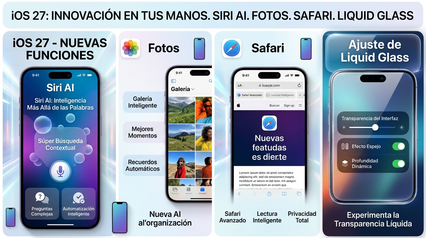 Nuevas funciones de iOS 27