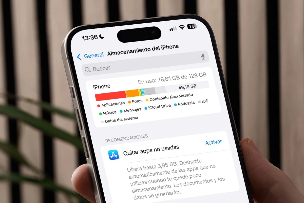 Ajustes Almacenamiento del iPhone iOS 27 beta