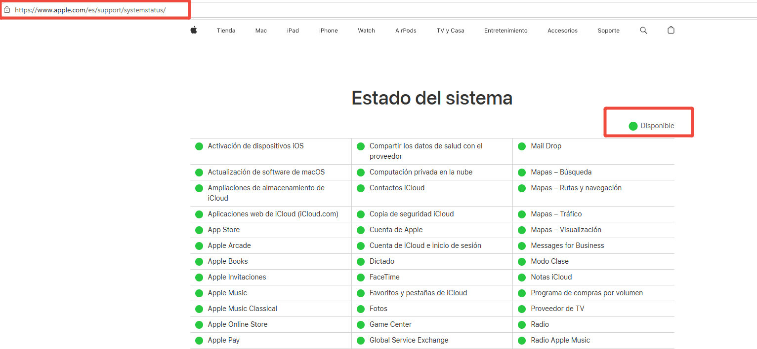 actualizacion de ios