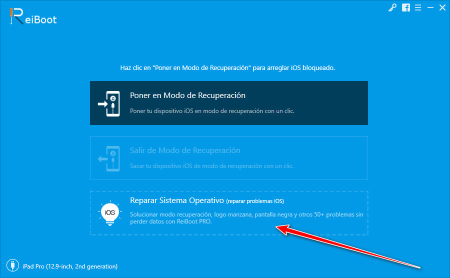 reparar sistema operativo ios ipad
