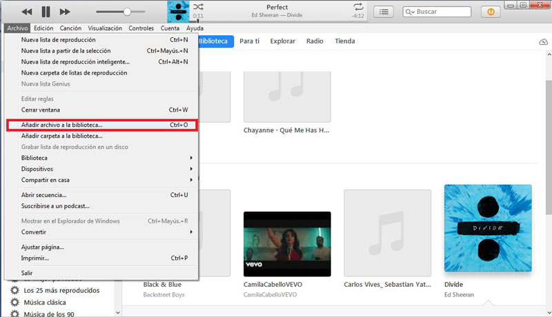pasar archivos a la biblioteca de itunes