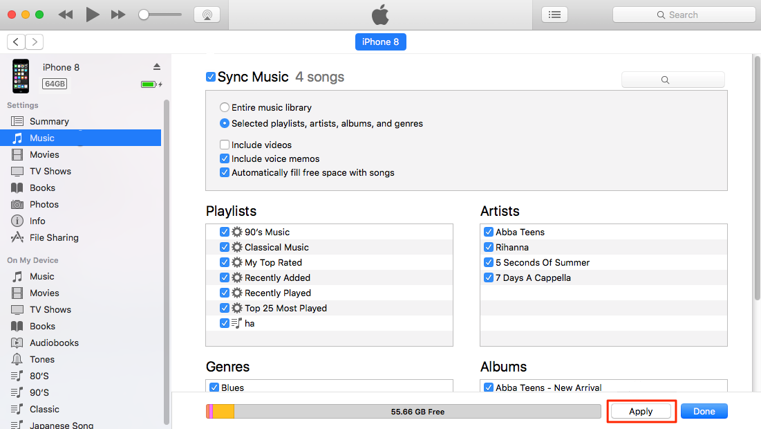 pasar canciones a iphone 8