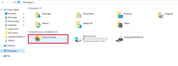 importar fotos de iphone a pc con icloud