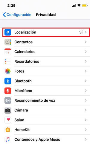 ir privacidad de iphone