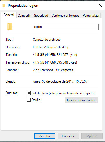 desmarcar el privilegio solo lectura