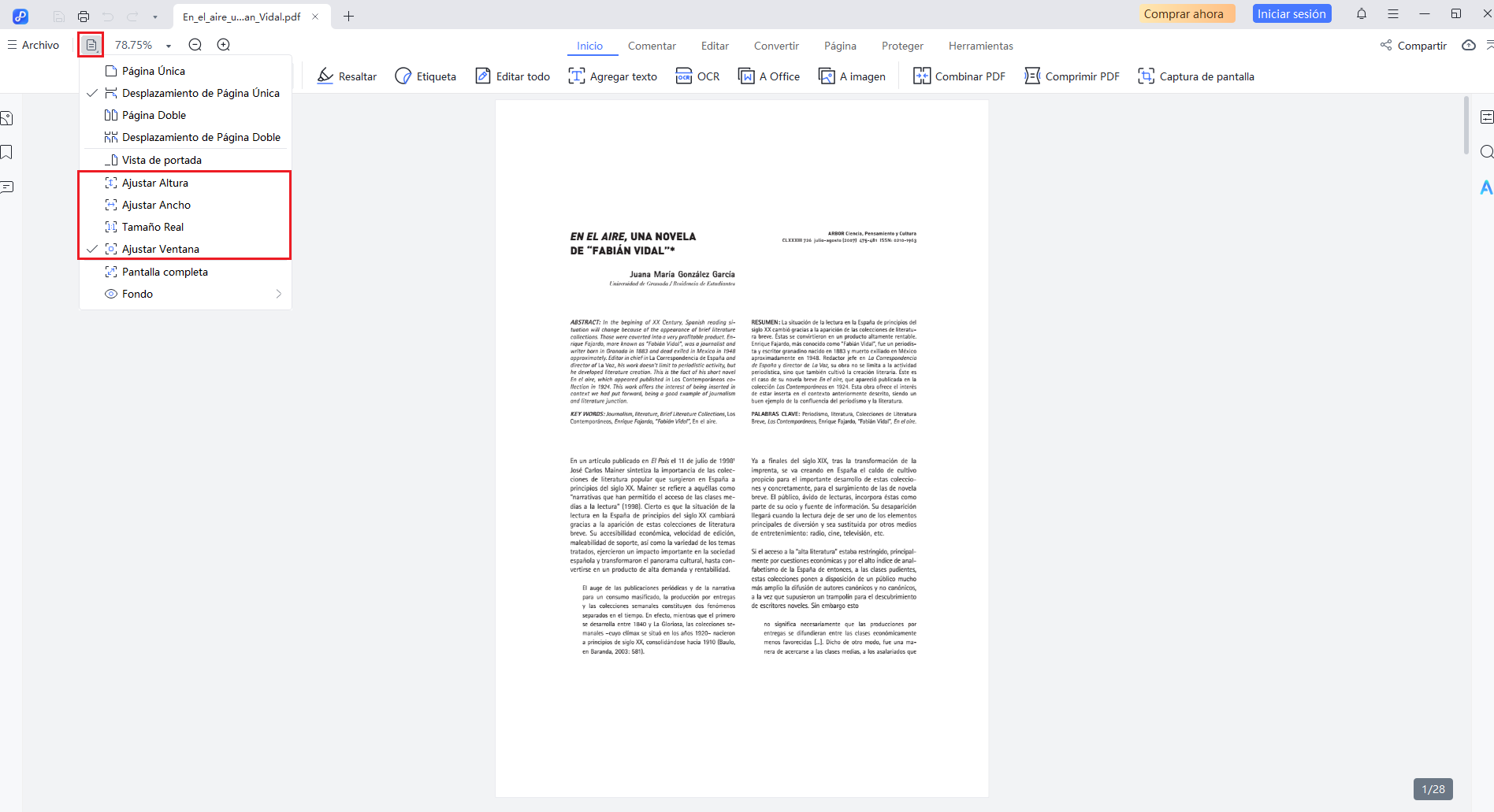 ancho y alto personalizados de pdnob pdf editor