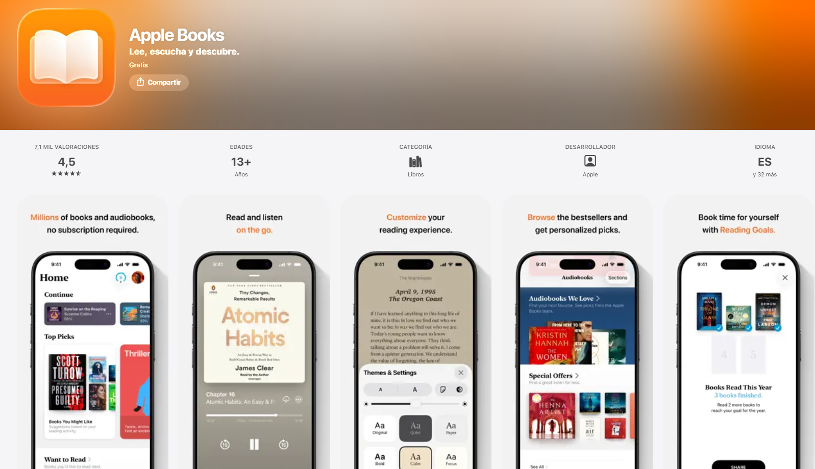 apple books aplicacion para leer libros gratuitos
