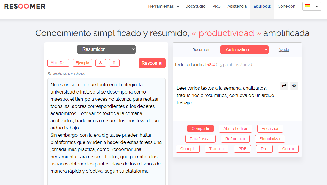 como usar resoomer espanol gratis - paso 5