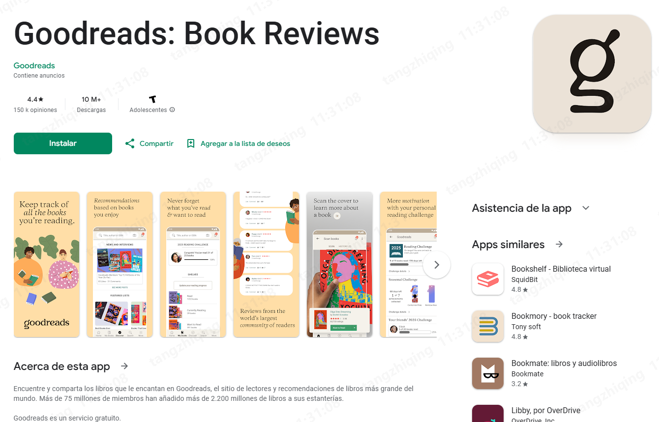 goodreads aplicacion para leer libros gratis